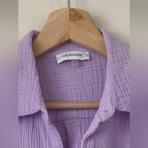 Calvin Klein lavender button up shirts - Picture 3 of 3